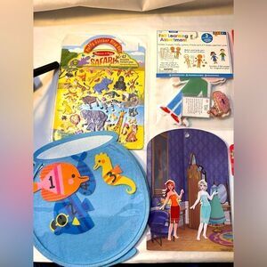 Travel toys lot Disney, Melissa & Doug, tanagrams, body parts fish numbers +MORE